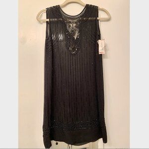 NWT Black Banana Republic sheer beaded dress